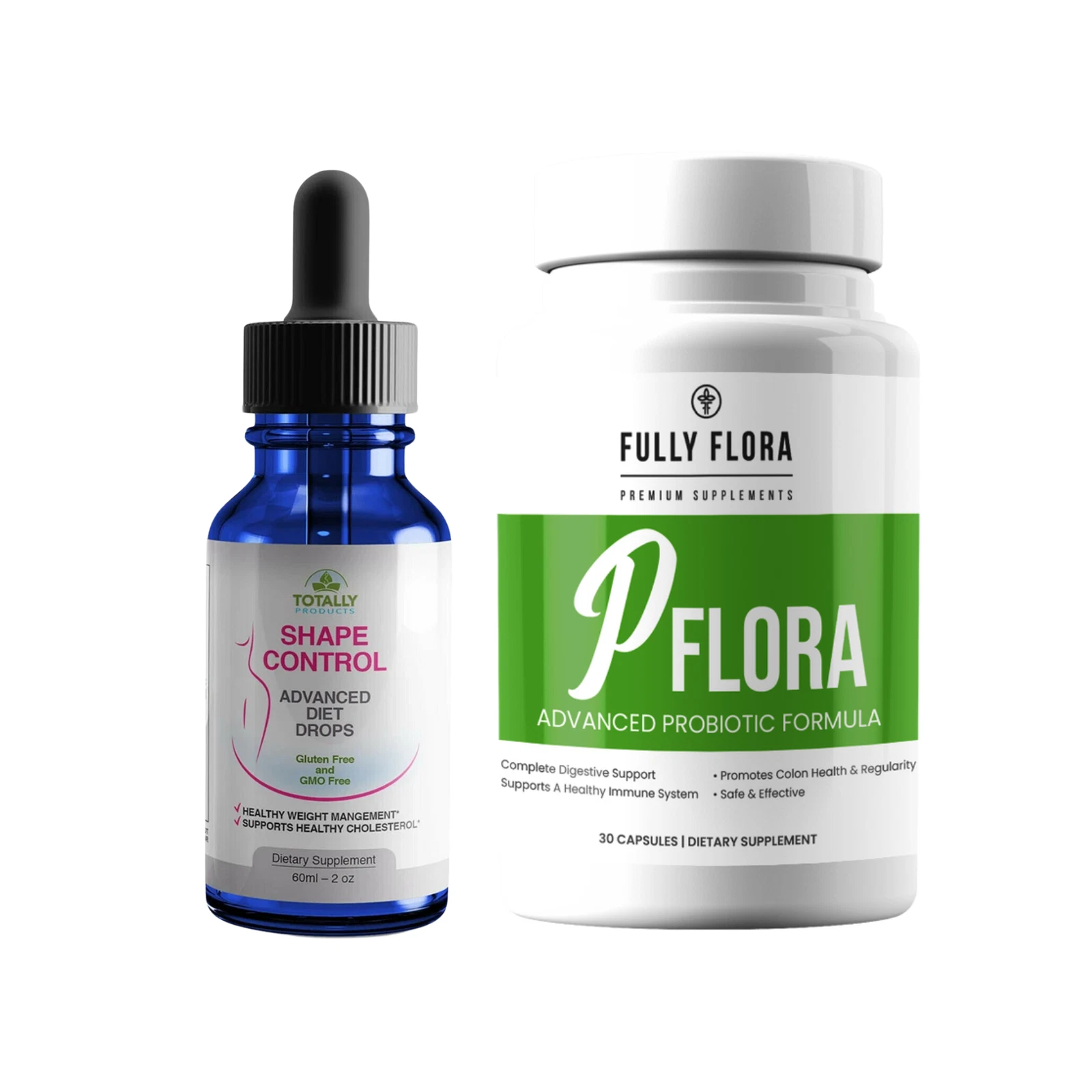 Shape Control Diet Drops Weight Loss & Flora Probiotic Immune Health Supplements