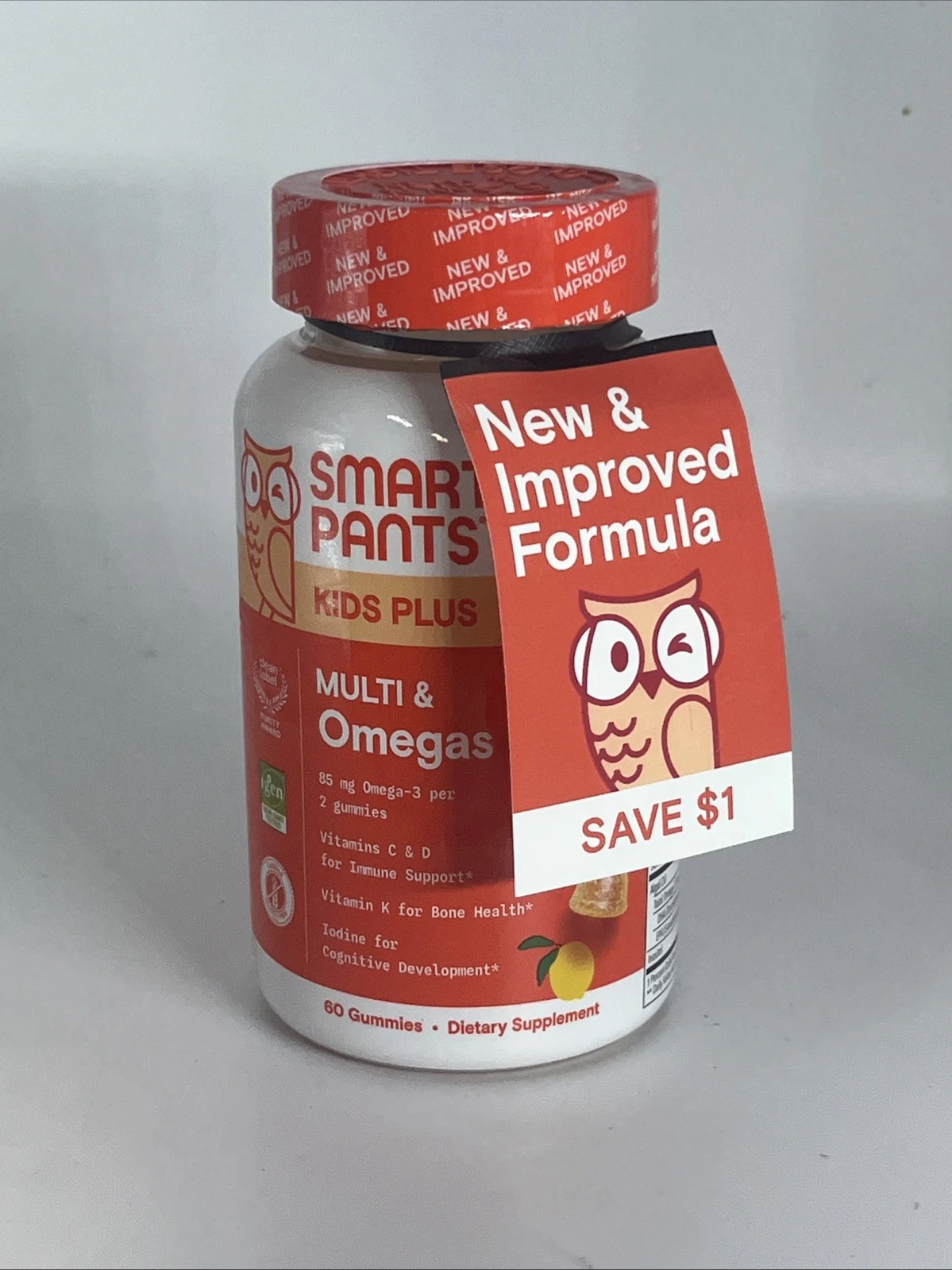 Kids Plus, Multi & Omegas Gummies, Lemon, Orange, and Strawberry Banana, 60ct