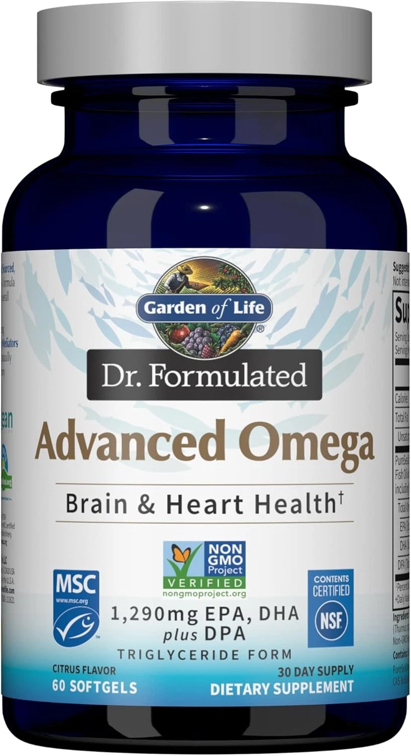 Garden of Life Dr. Formulated Advanced Omega Fish Oil - 60 Count (Pack 1)