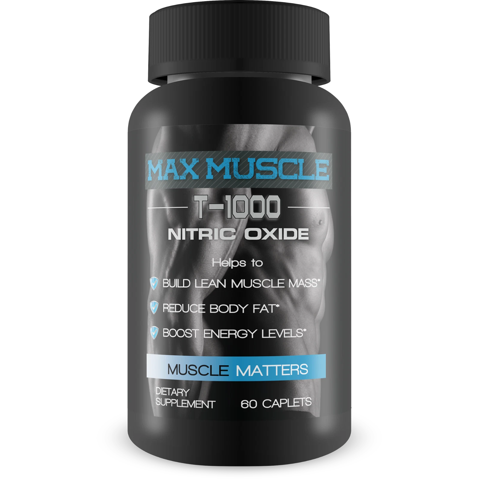 Max Muscle T-1000 N.O. - Nitric Oxide Pre Workout - Build Lean Muscle Mass