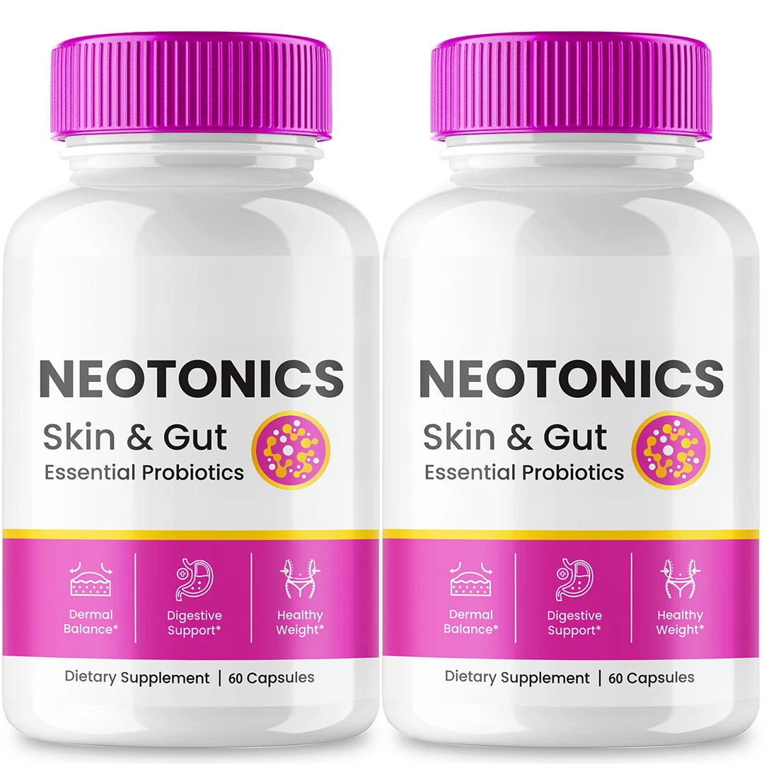 (2 Pack) Neotonics, Neotonics Skin & Gut, Neotonics Probiotics (120 Capsules)
