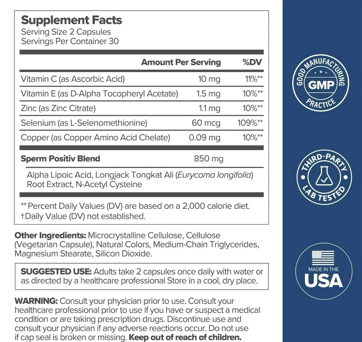 [388610247449] PREGGO O-Positive – Sperm Health Support – 60 Capsules