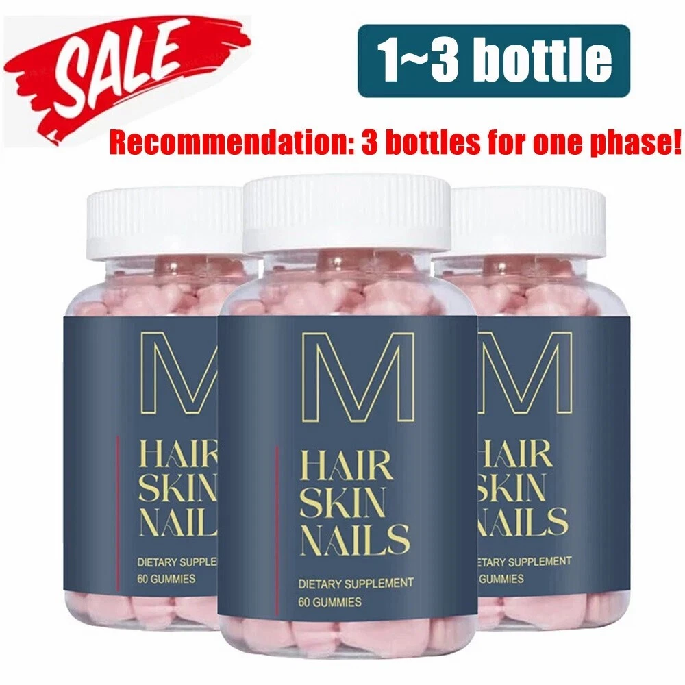 Hair Skin and Nails Gummies - Supports Healthy Hair - Vegan biotin Vitamins- NEW