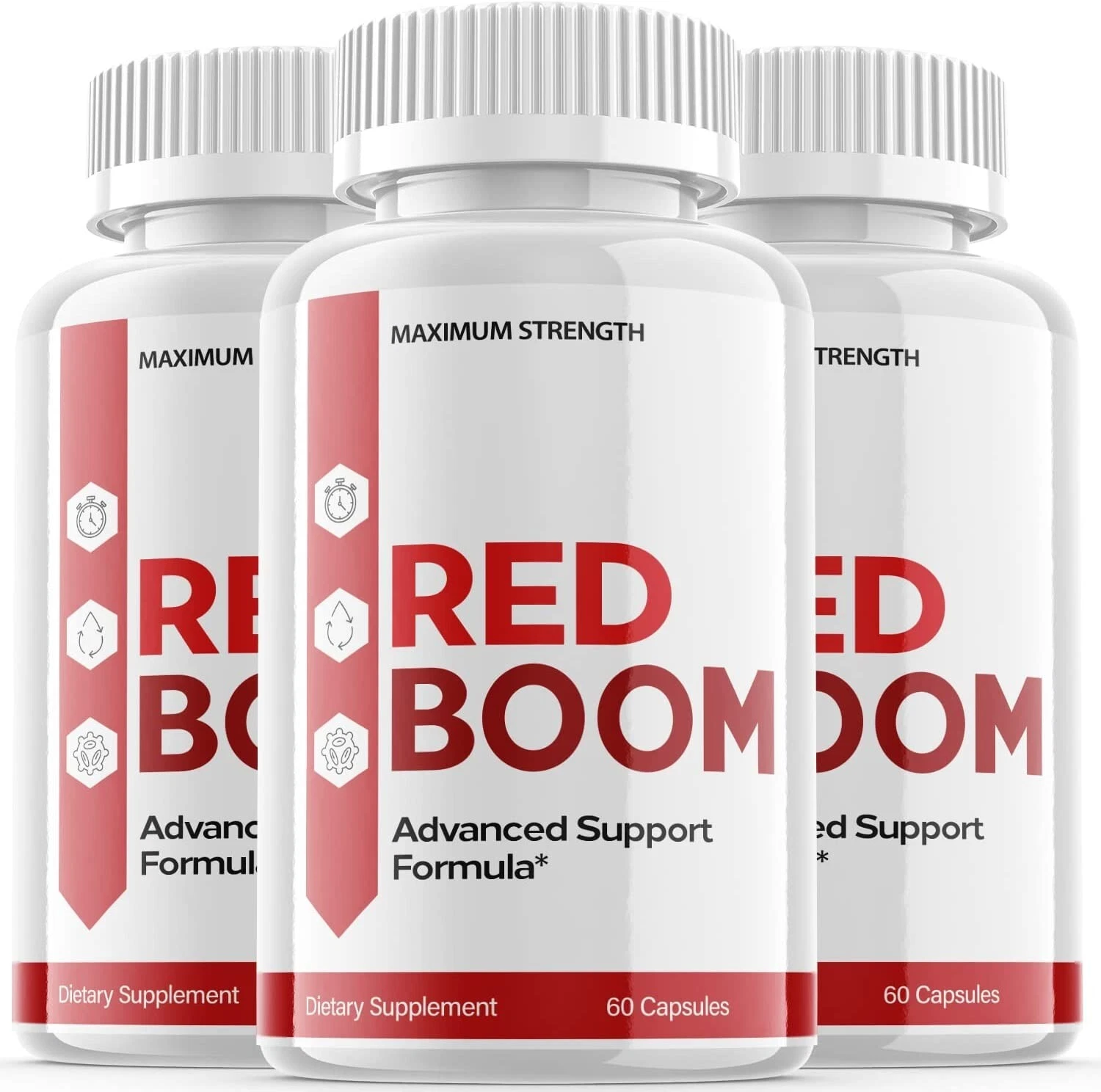 3 - Red Boom - Blood Sugar Supplement Support, Glucose, Metabolism - 180 Pills
