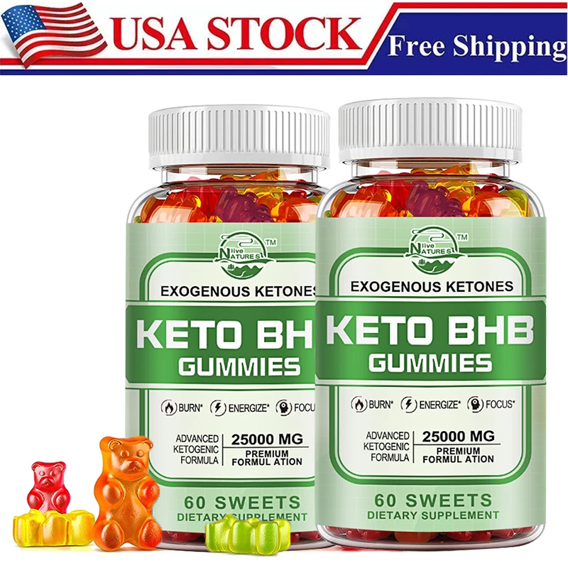 Keto BHB + ACV 25000mg For Advanced Weight Loss Support Gummies (2 X 60 Gummies)