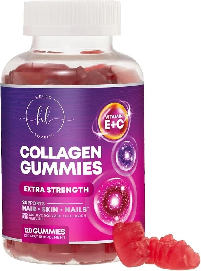 Collagen Gummies for Women - Extra Strength Collagen Peptides Gummy with Vitamin