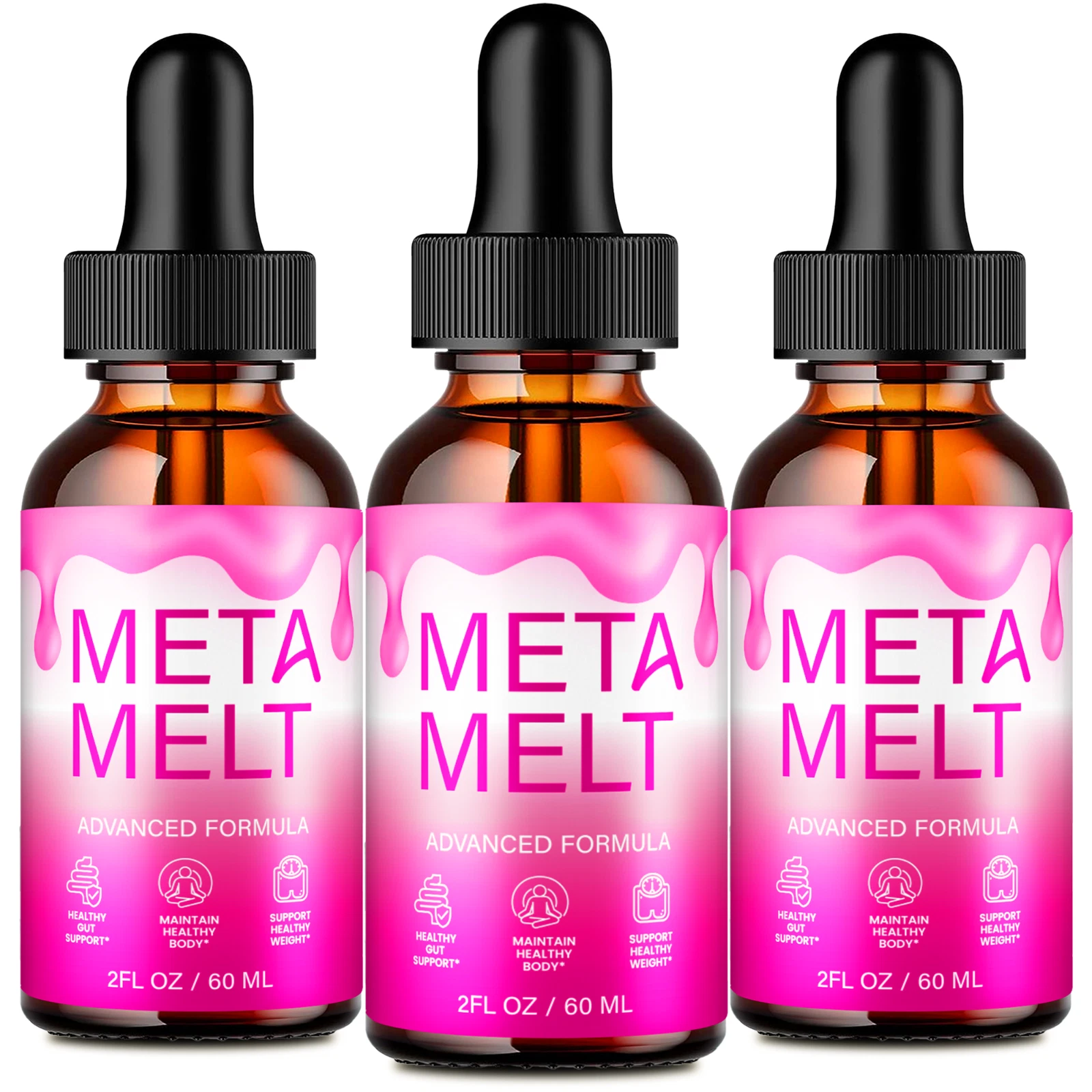 [177254317271] (3 Pack) Meta Melt for Weight Loss - MetaMelt Advanced Fat Burner Formula Drops