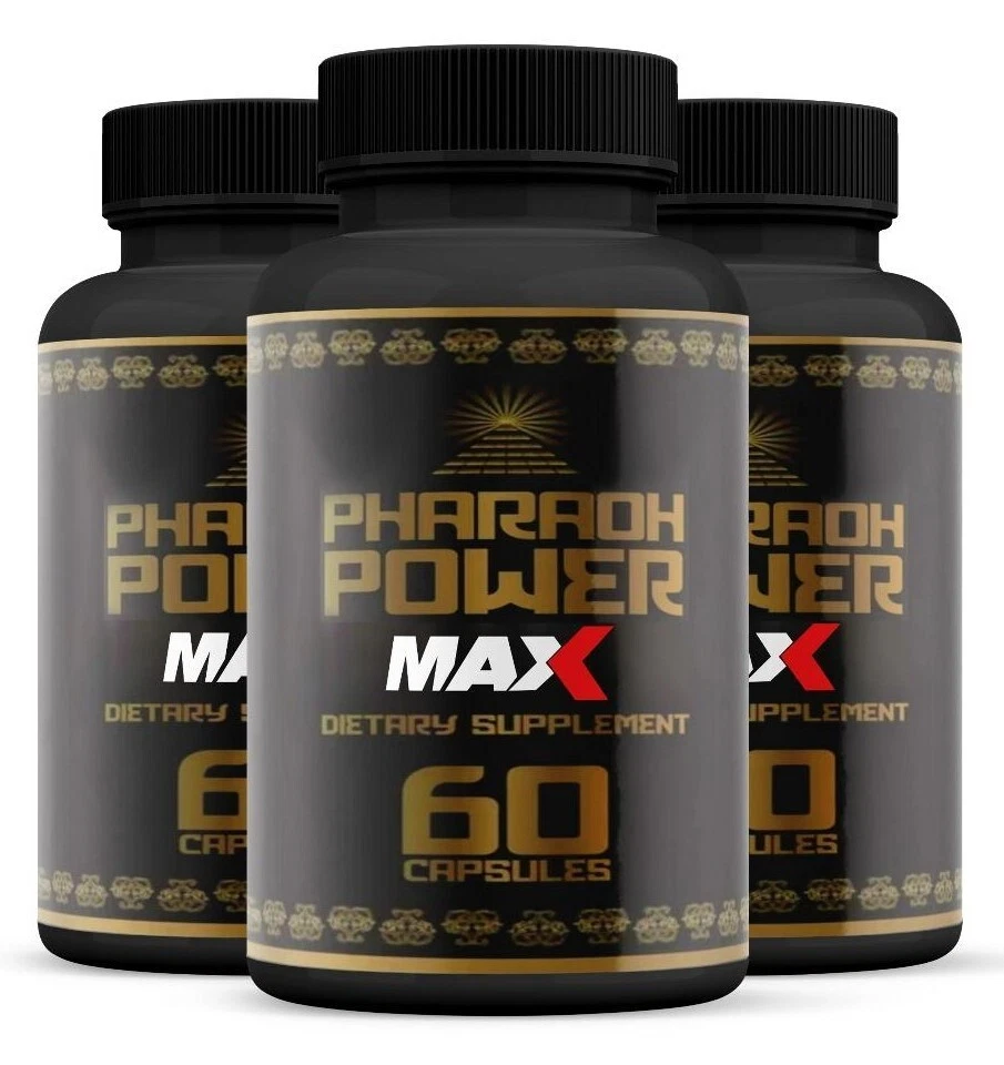 (3 Pack) Pharoah Power MAX Formula Pills, Male Health Supplement To Boost Energy