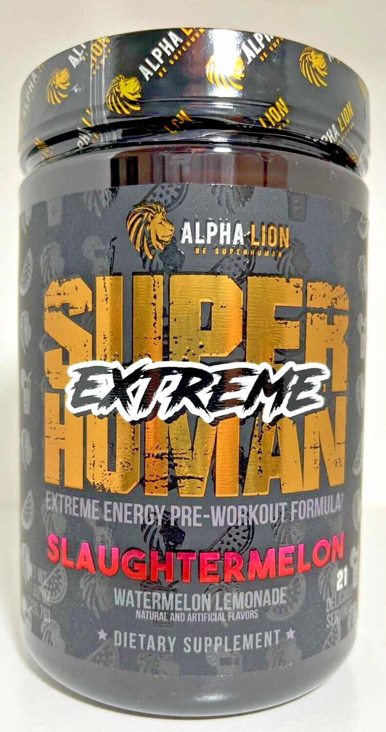 Alpha Lion Superhuman Extreme Hardcore Pre-Workout 21 FULL Servings 3 Flavors