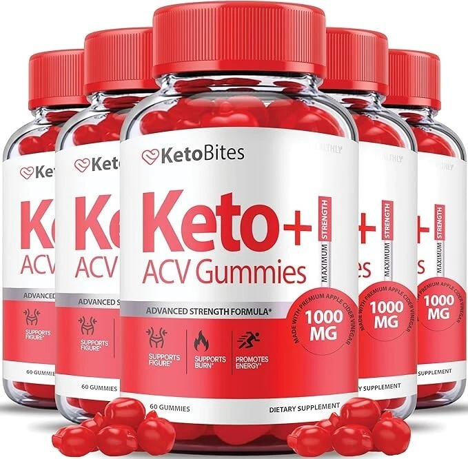 Keto Bites ACV Gummies Max Strength Weight Loss Supplement (300 Gummies) 5-Pack