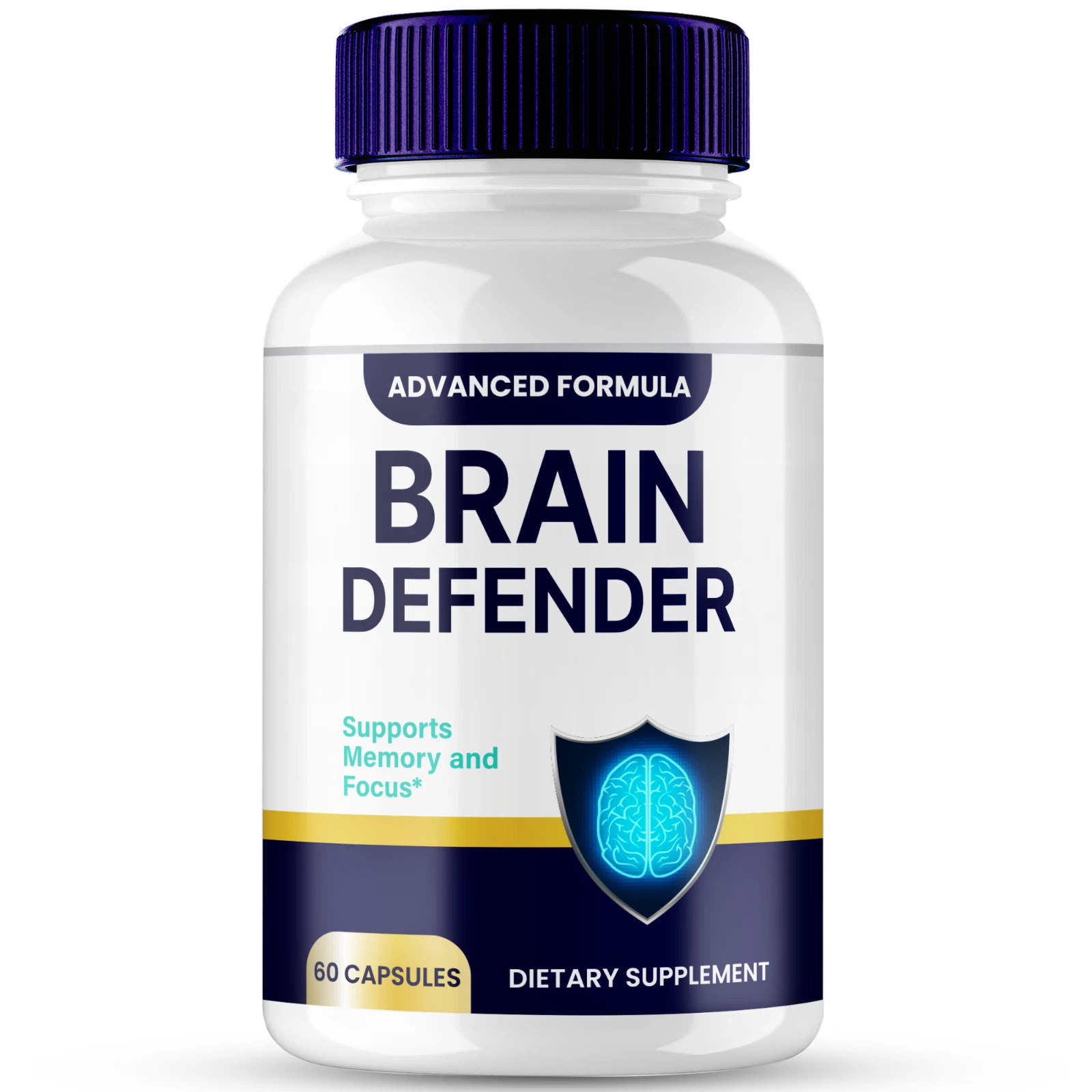 Brain Defender Memory & Brain Support Capsule, Advanced Cognitive Pills 60ct