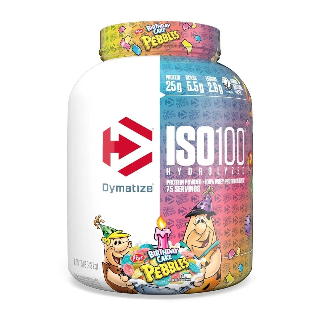 Dymatize ISO100 Whey Protein Birthday Cake 25g Protein 5 lb