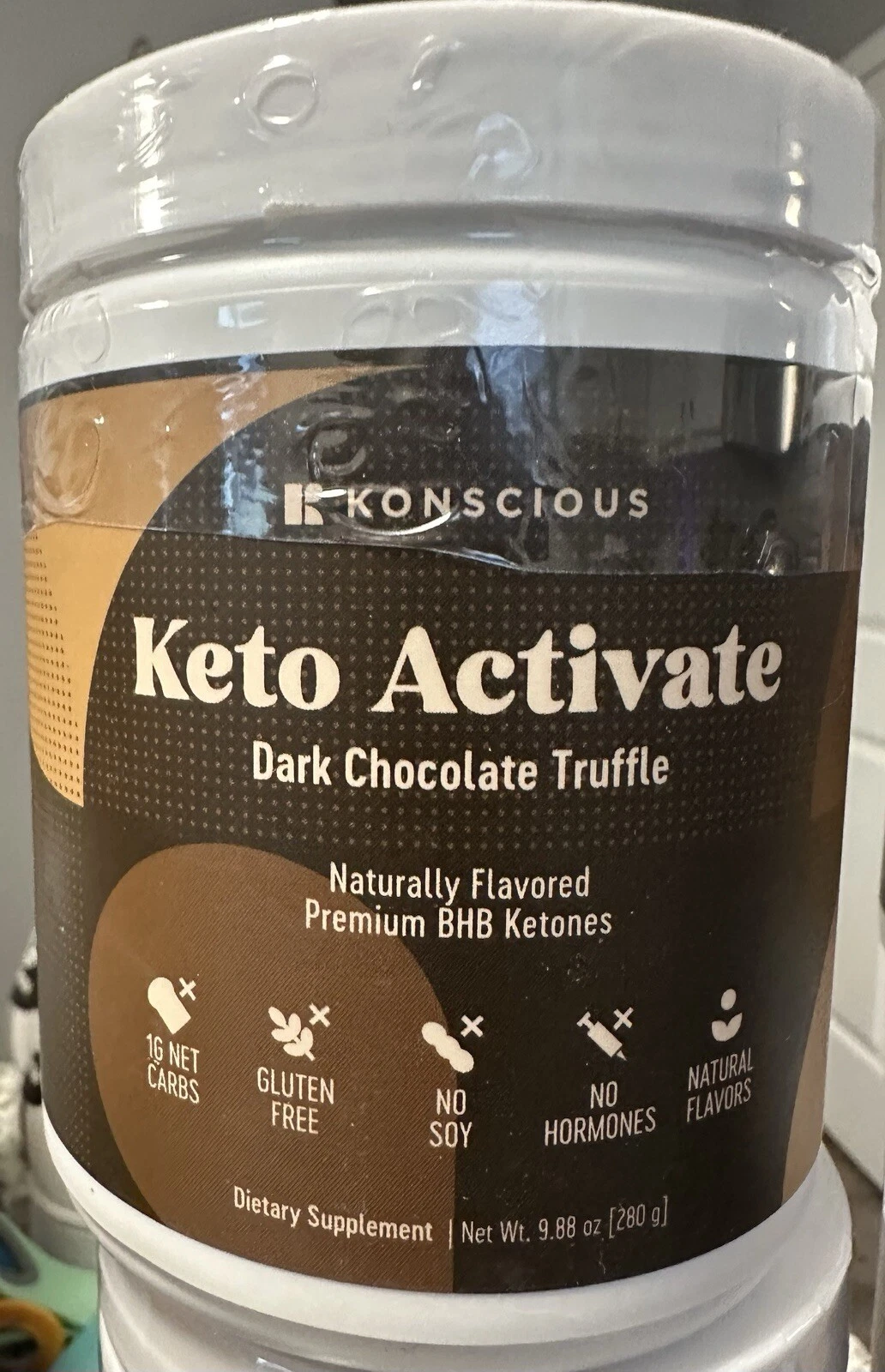 KETO ACTIVATE Konscious DARK CHOCOLATE TRUFFLE Ketones BHB Diet Energy Drink Mix