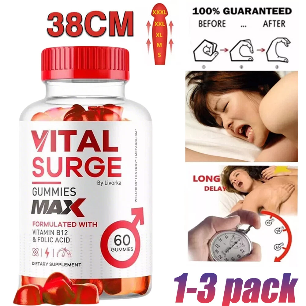 Vital Surge Male Gummies Maximum Strength Vital Surge Advanced Formula 60 Count