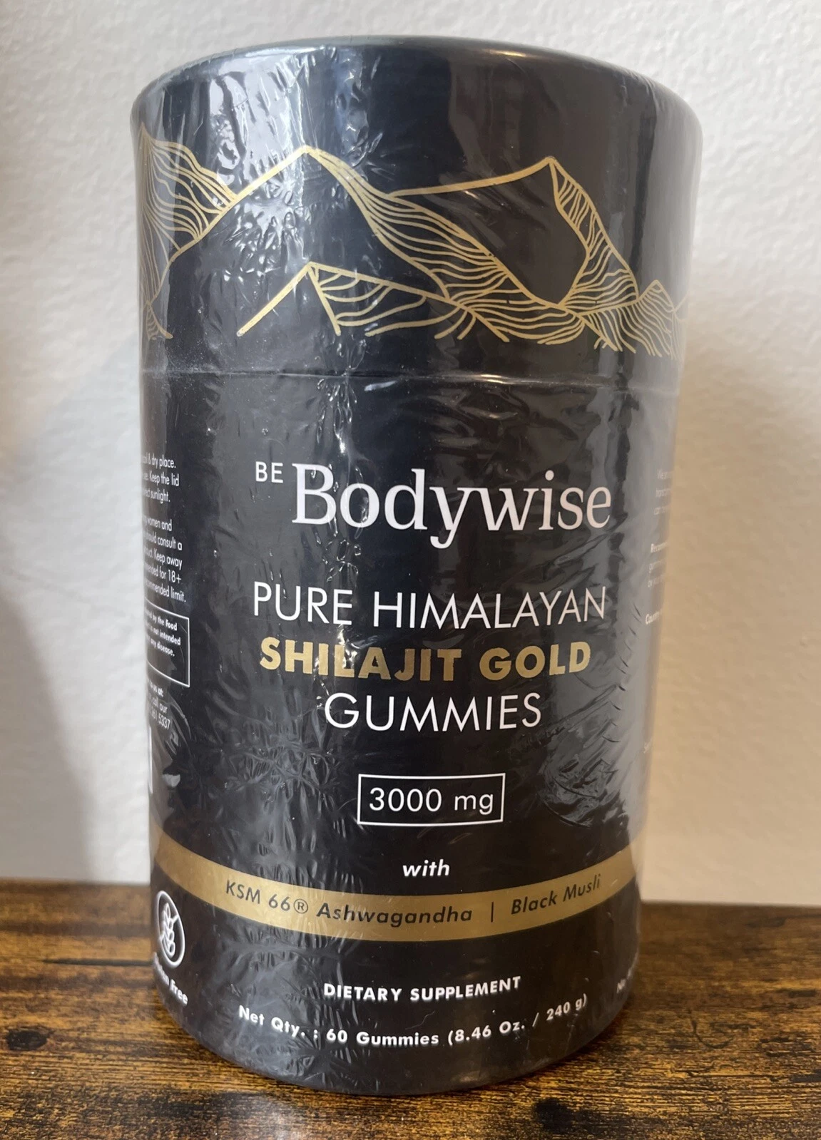 Be Bodywise Pure Himalayan Shilajit 60 Gummies Gold, free shipping.
