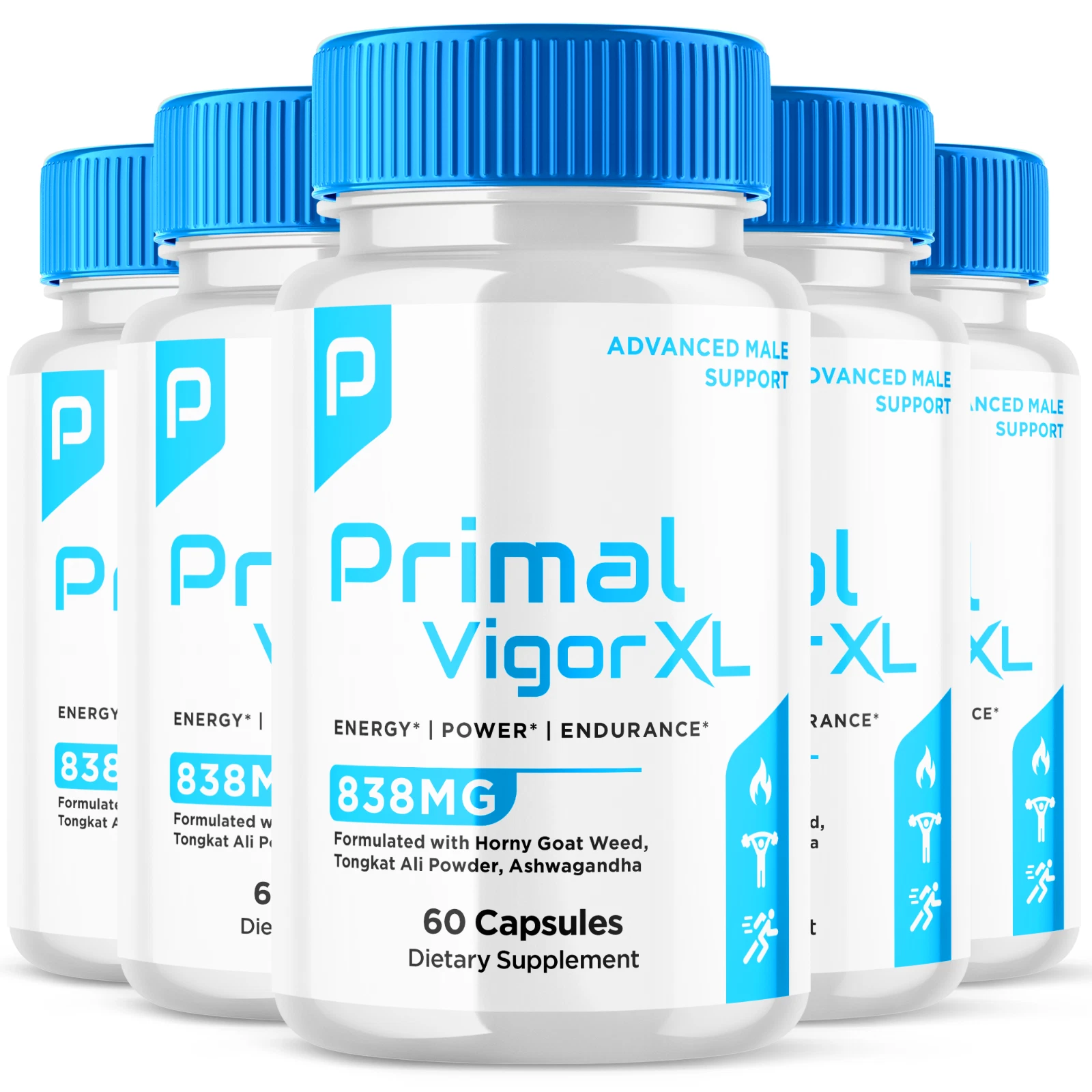 Primal Vigor XL Support Vitamin Maximum Strength Supplement for Men 300 Capsules