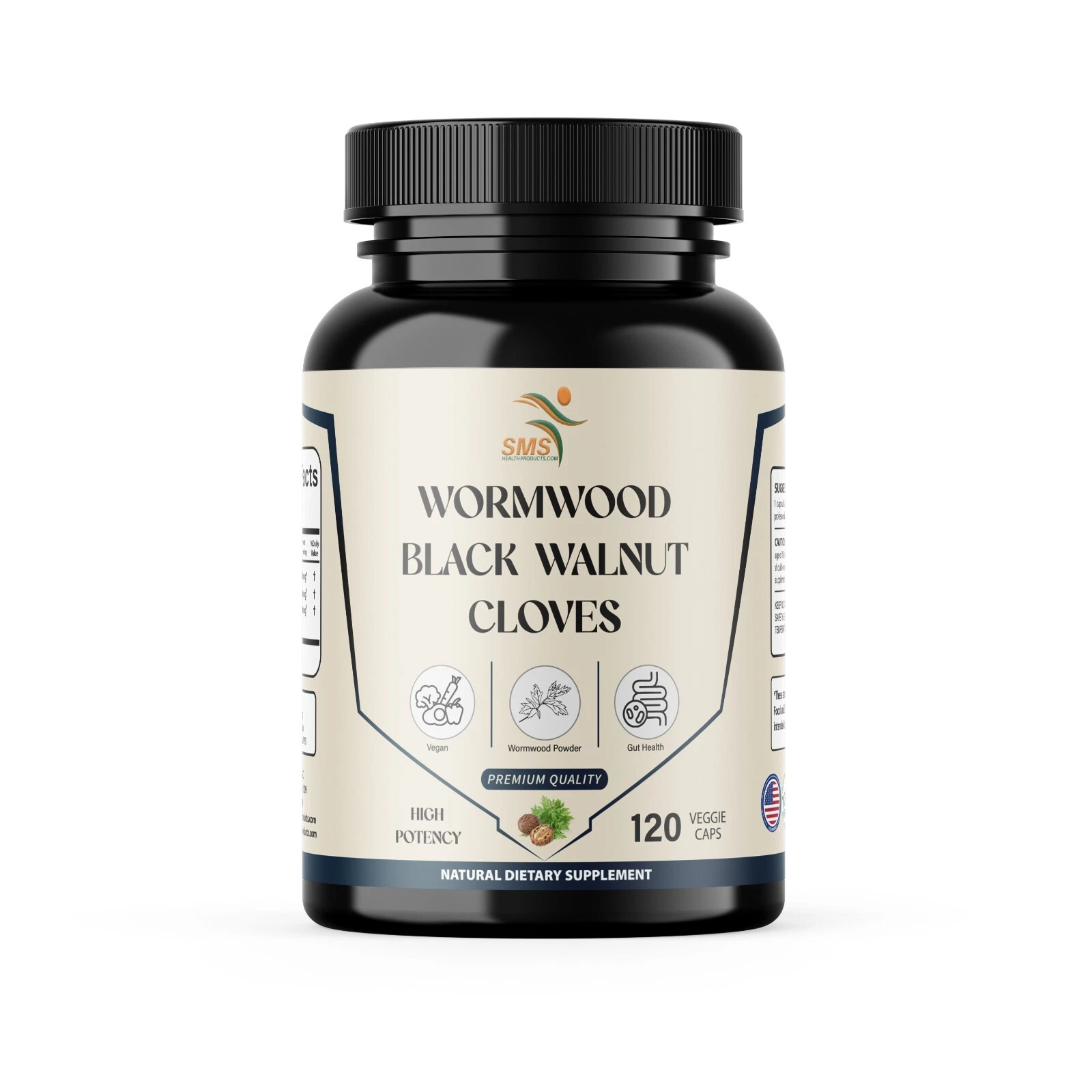 Wormwood Black Walnut Clove Wormwood herb Extract Combination 120 Capsules