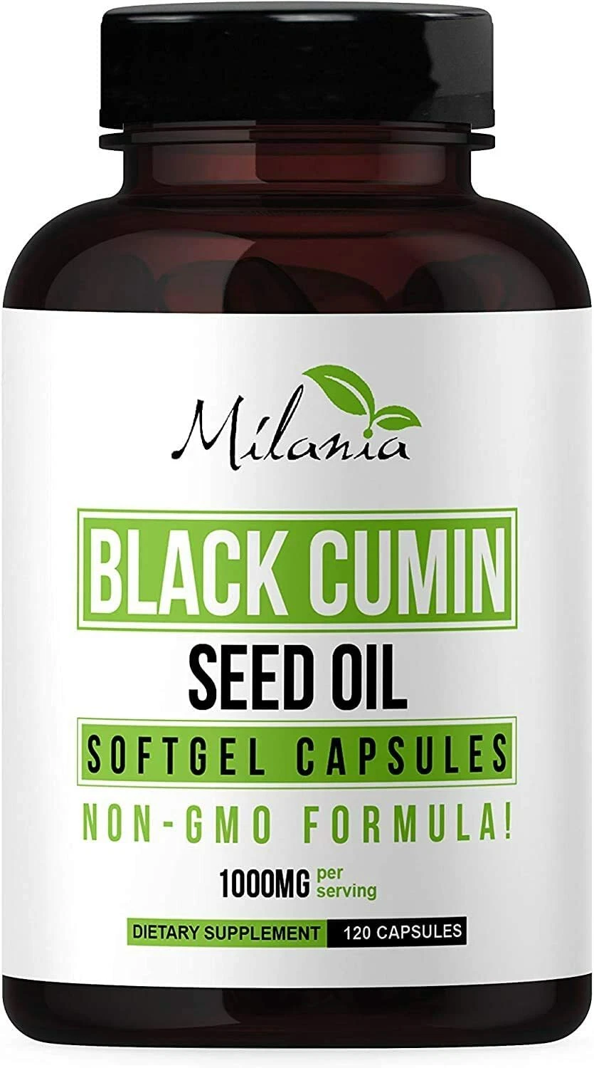 [154365503833] Premium Black Seed Oil Capsules 120 Softgels Nigella Sativa Black Cumin Seed Oil