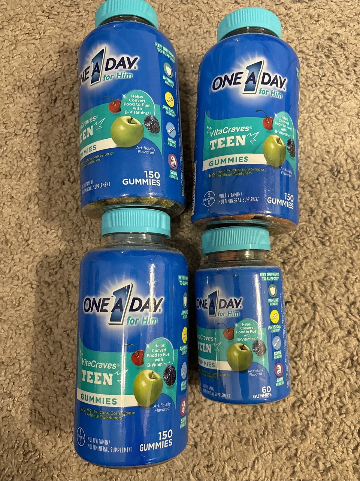 B 4 Teen for Him Multivitamin Gummies Gummy Multivitamins with Vitamin A C D E