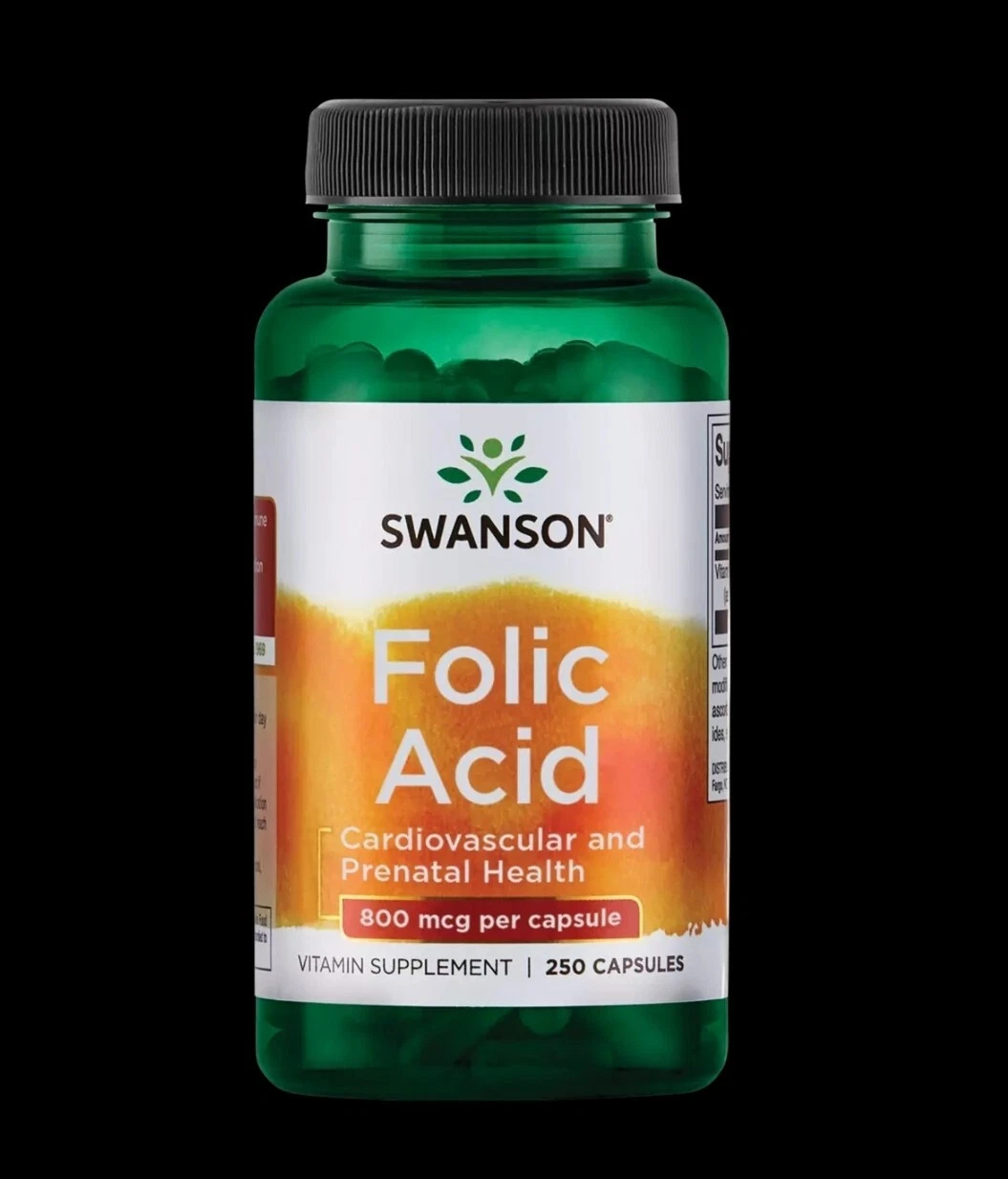 [235933987040] Swanson Vitamin B Folic Acid 800 mcg Capsule 250ct