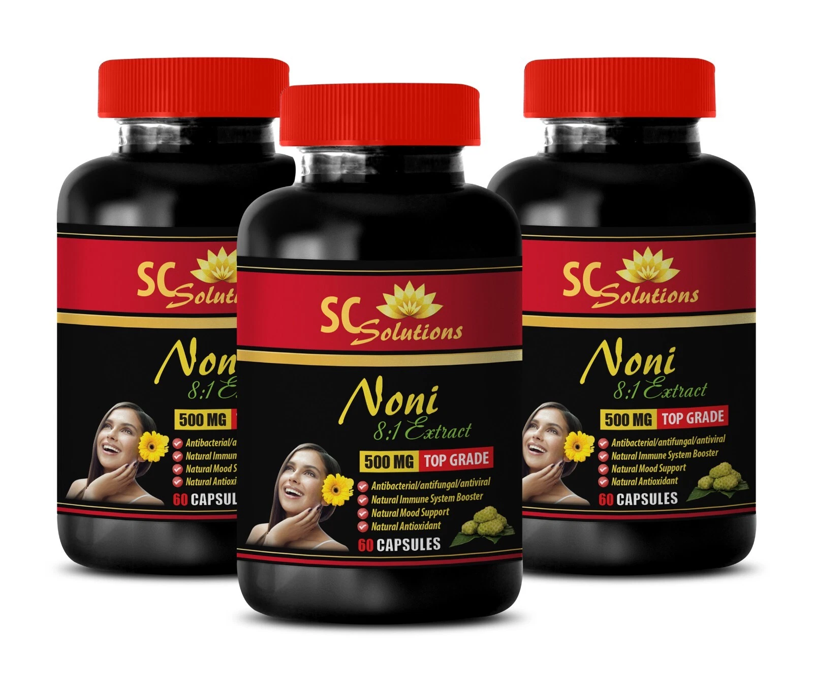 [297463292793] fat burner for men - NONI EXTRACT 500mg - fat burner, immune support - 3 Bottles