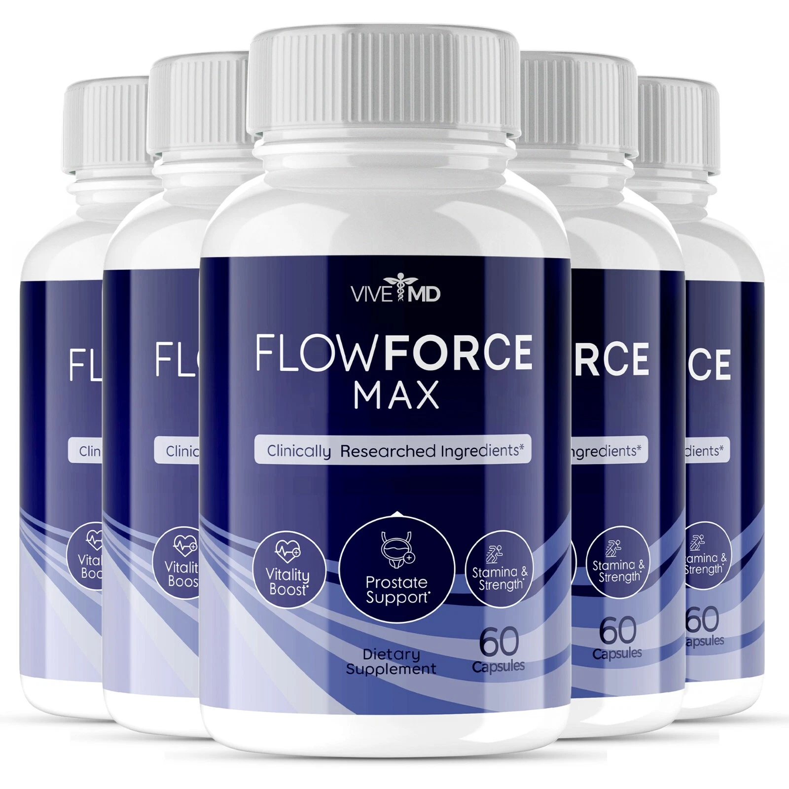 [176192899717] Flow Force Max Supplements Advanced Energy Pills Official Formula (5 Pack)