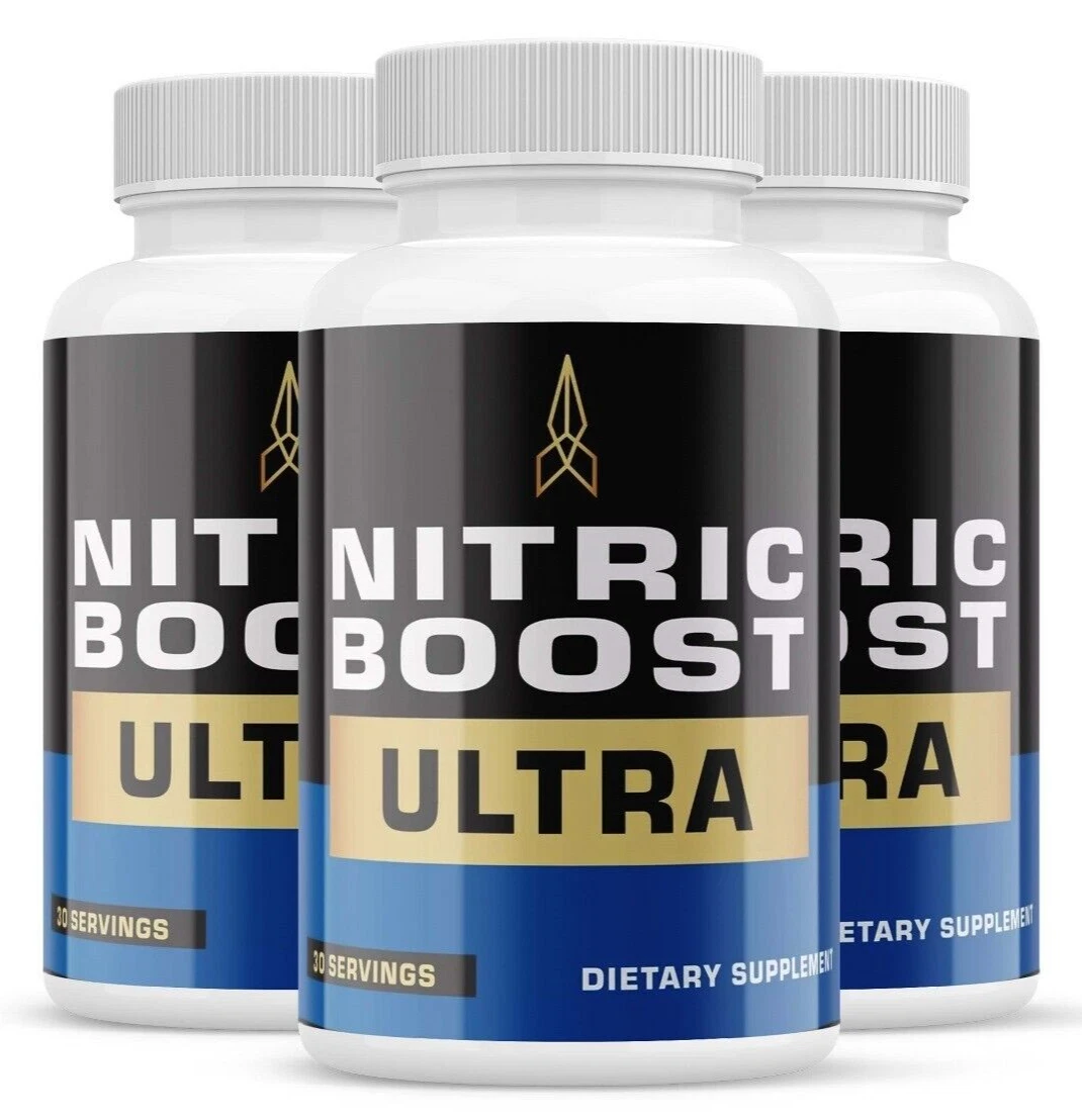 ( 3 Pack ) Nitric Boost Ultra Pills for Male Performance and Vitality Formula