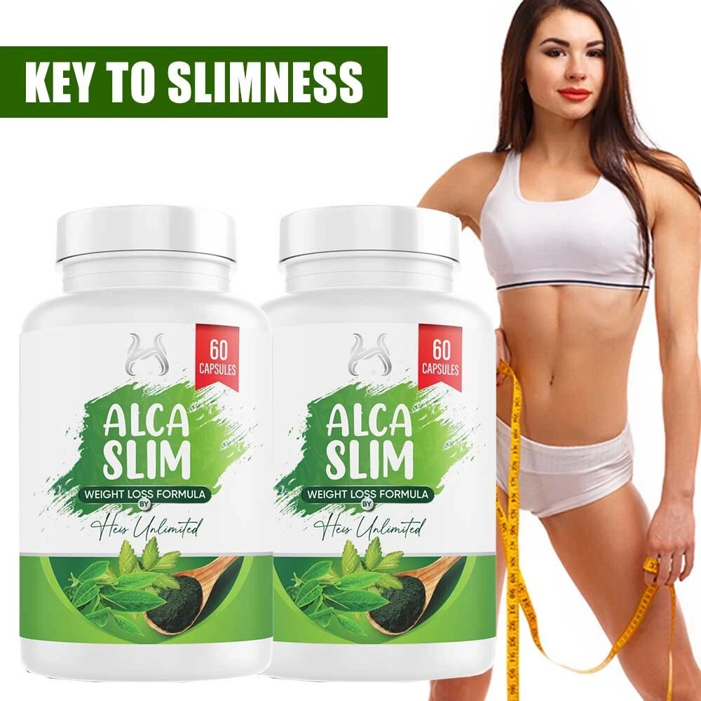 2 Bottles Alcaslim – Fat Cutter & Body Slimming Supplement – Fast Results