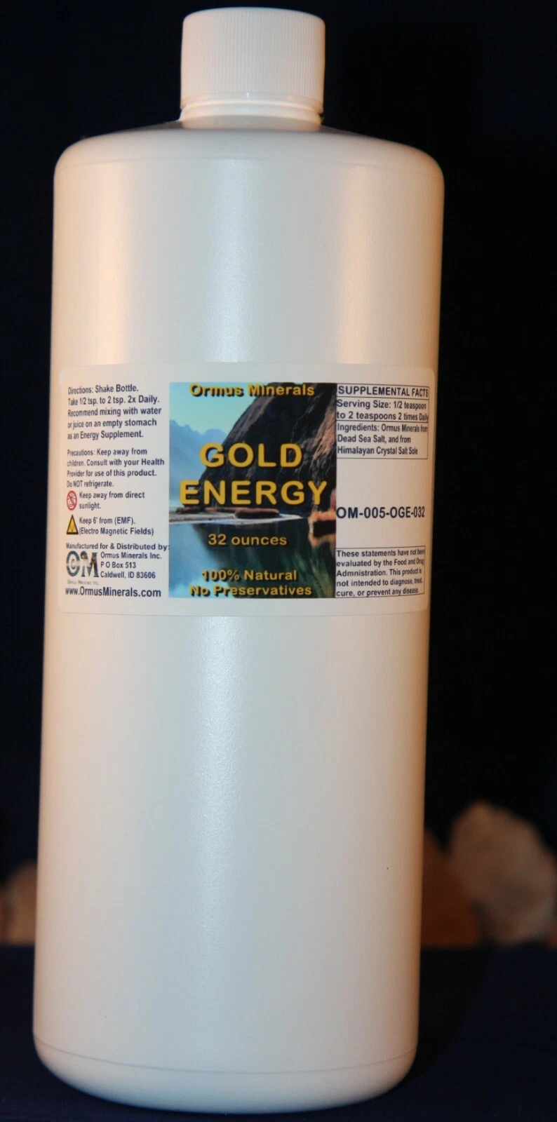 [363665580647] Gold Energy Ormus Ocean Mental Health Clarity Vision Support immunity 32oz