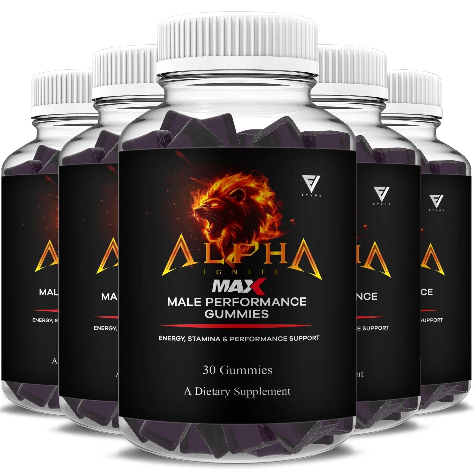 (5 Pack) Alpha Ignite Gummies, AlphaIgnite Maximum Performance (5 Month Supply)